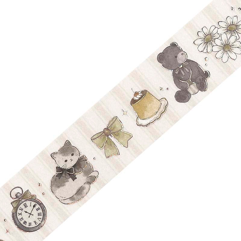 Washi Tape Foil Marchen Party Milky Tea