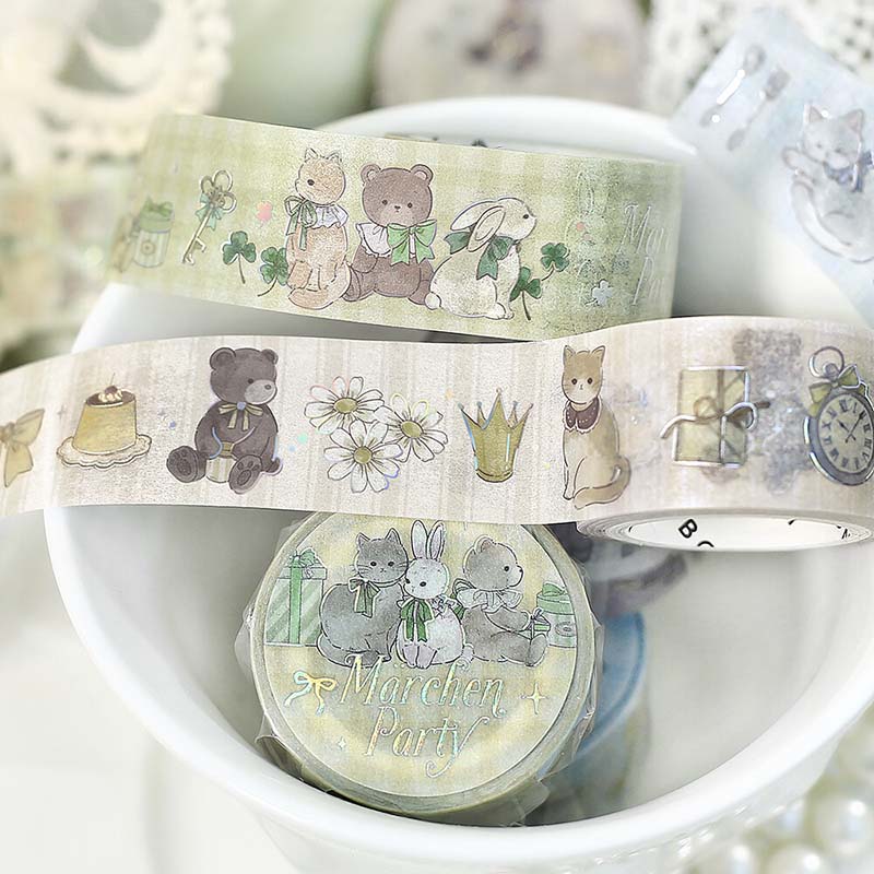 Washi Tape Foil Marchen Party Milky Tea