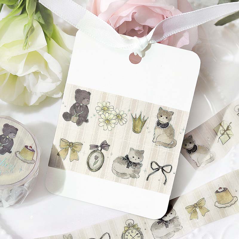 Washi Tape Foil Marchen Party Milky Tea