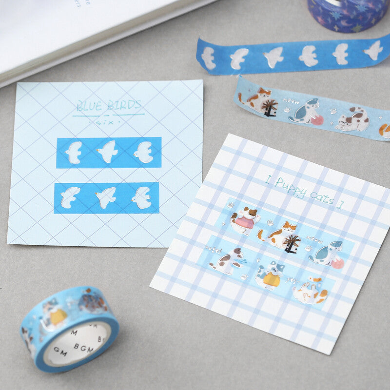 Washi Tape Foil Meow