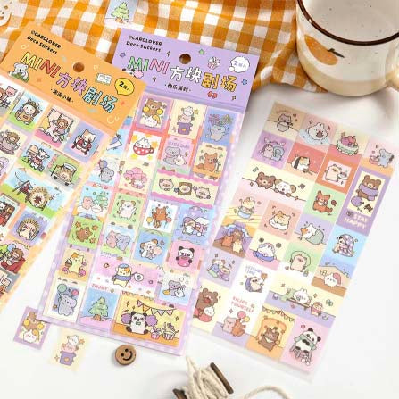 Stickers Mini Square Happy Party