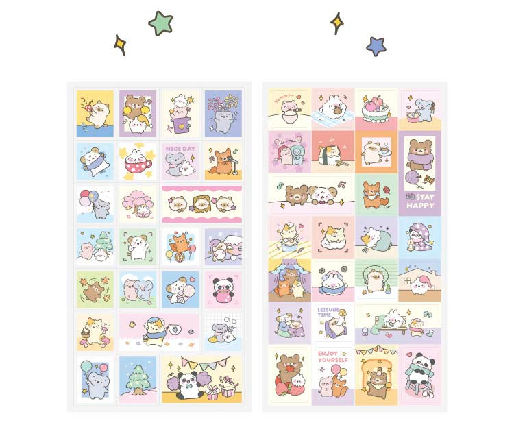 Stickers Mini Square Happy Party
