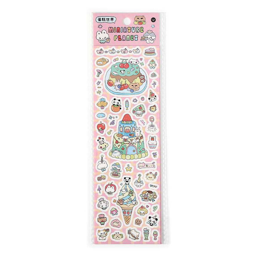 Stickers Miniature Planet Cake World