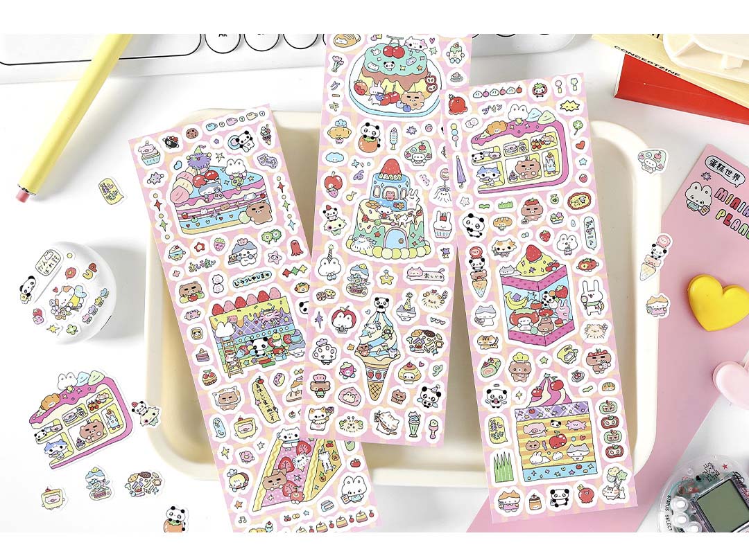 Stickers Miniature Planet Cake World