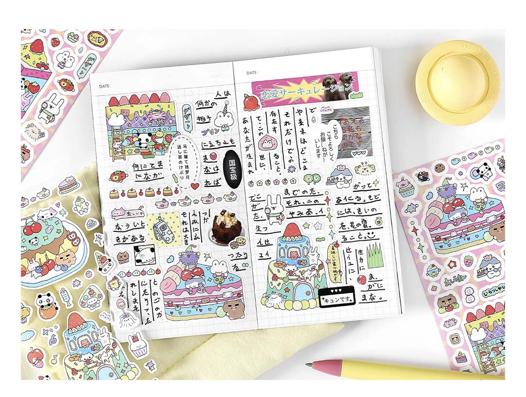 Stickers Miniature Planet Cake World