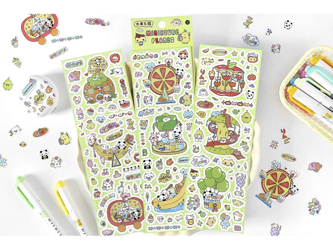 Stickers Miniature Planet Fruit Garden
