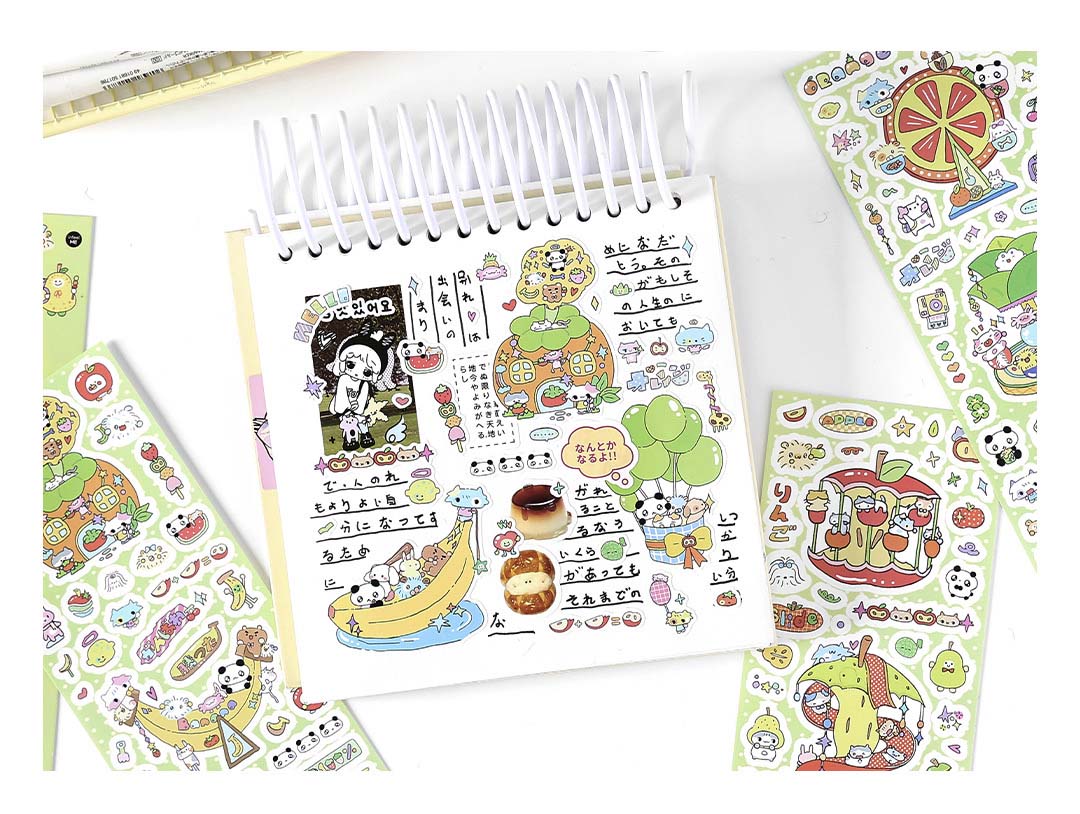 Stickers Miniature Planet Fruit Garden