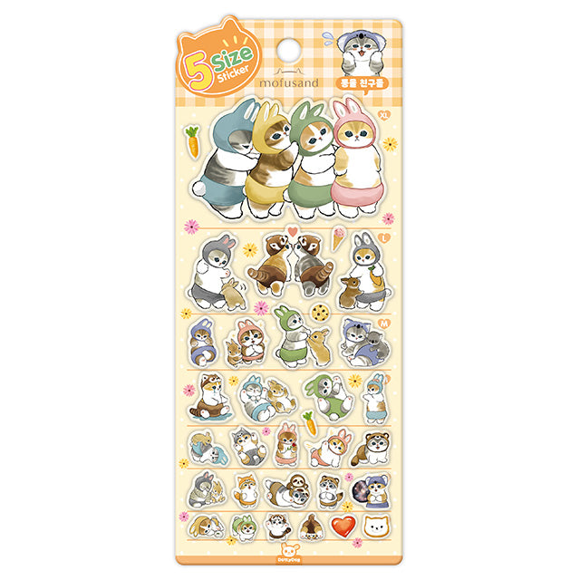 Stickers 5 Size Mofusand Animal Friends