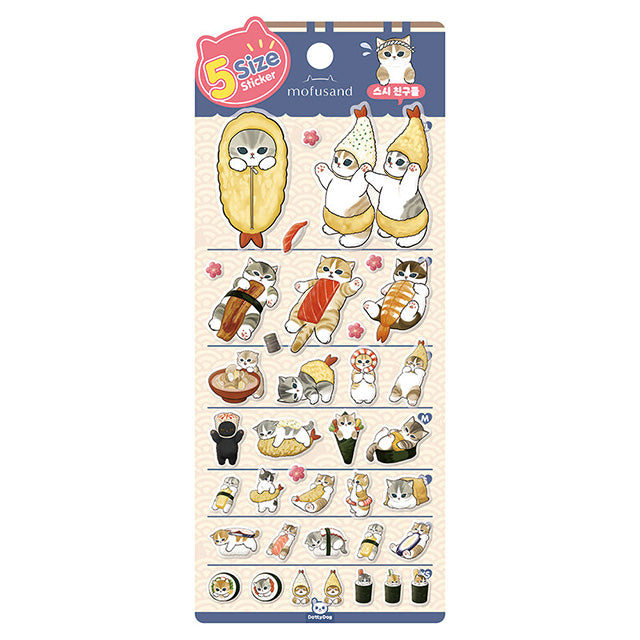 Stickers 5 Size Mofusand Sushi Friends