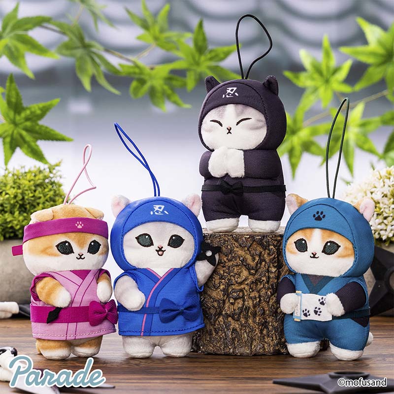 Llavero Peluche Mofusand Ninja Mascot 10cm Black