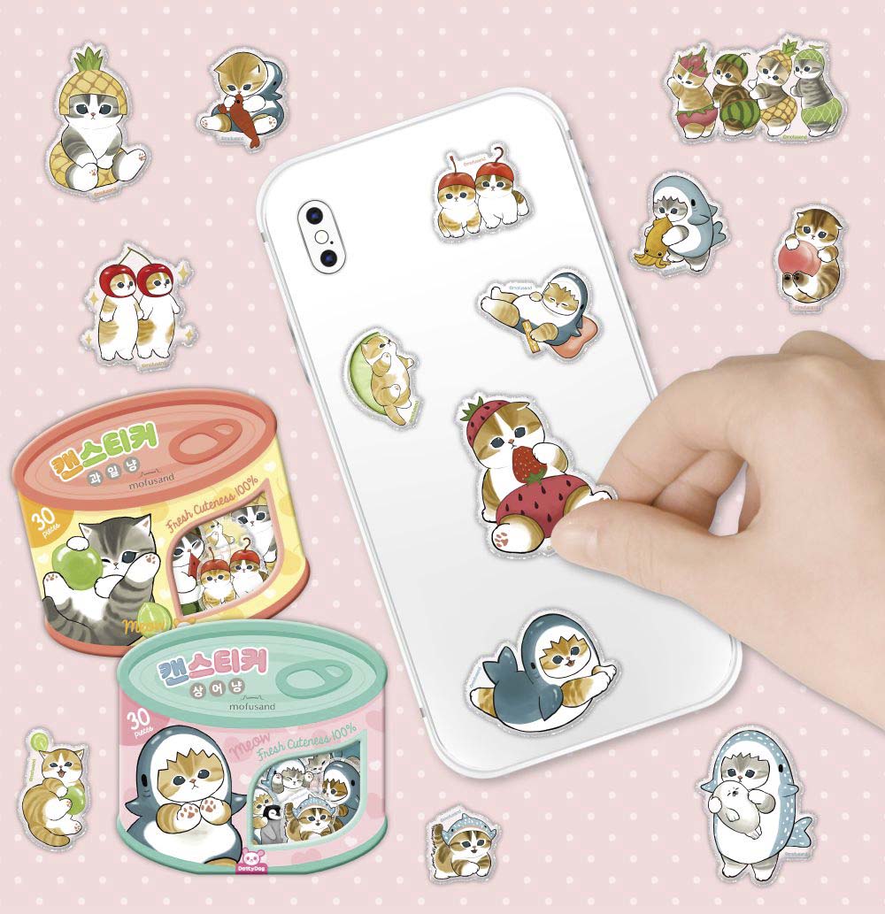 Stickers Mofusand Can Fruit Cat