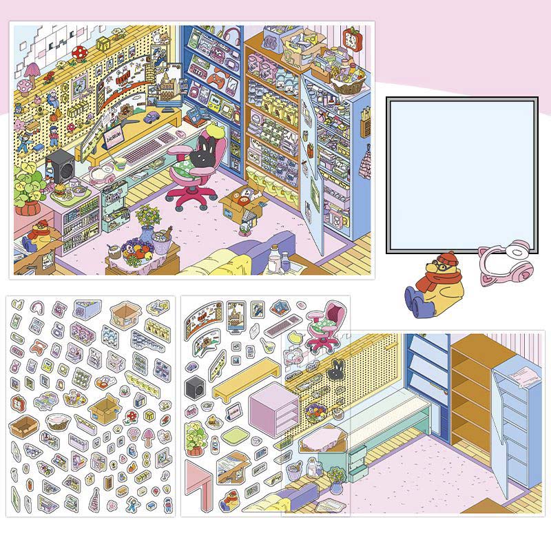 Stickers Escenario 3D My Little Room V18 Gaming Room