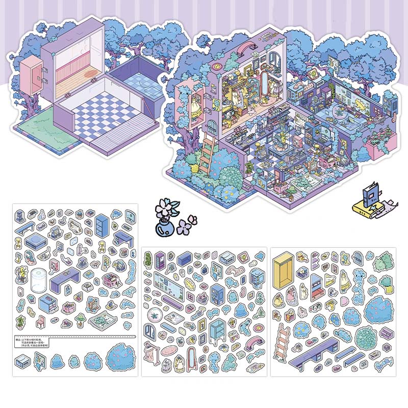 Stickers Escenario 3D My Little Room V21 Lab Closet