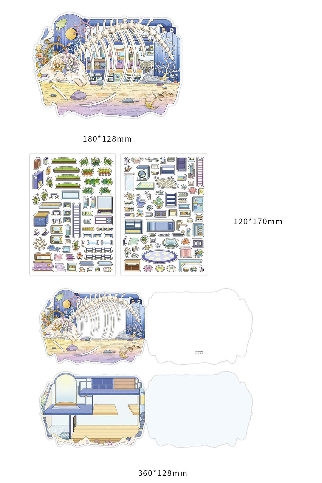 Stickers Escenario 3D My Little Room V7 Cave Refugee