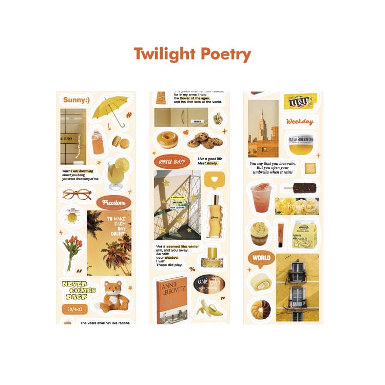 Stickers en Rollo My Inspiration Diary Twilight Poetry