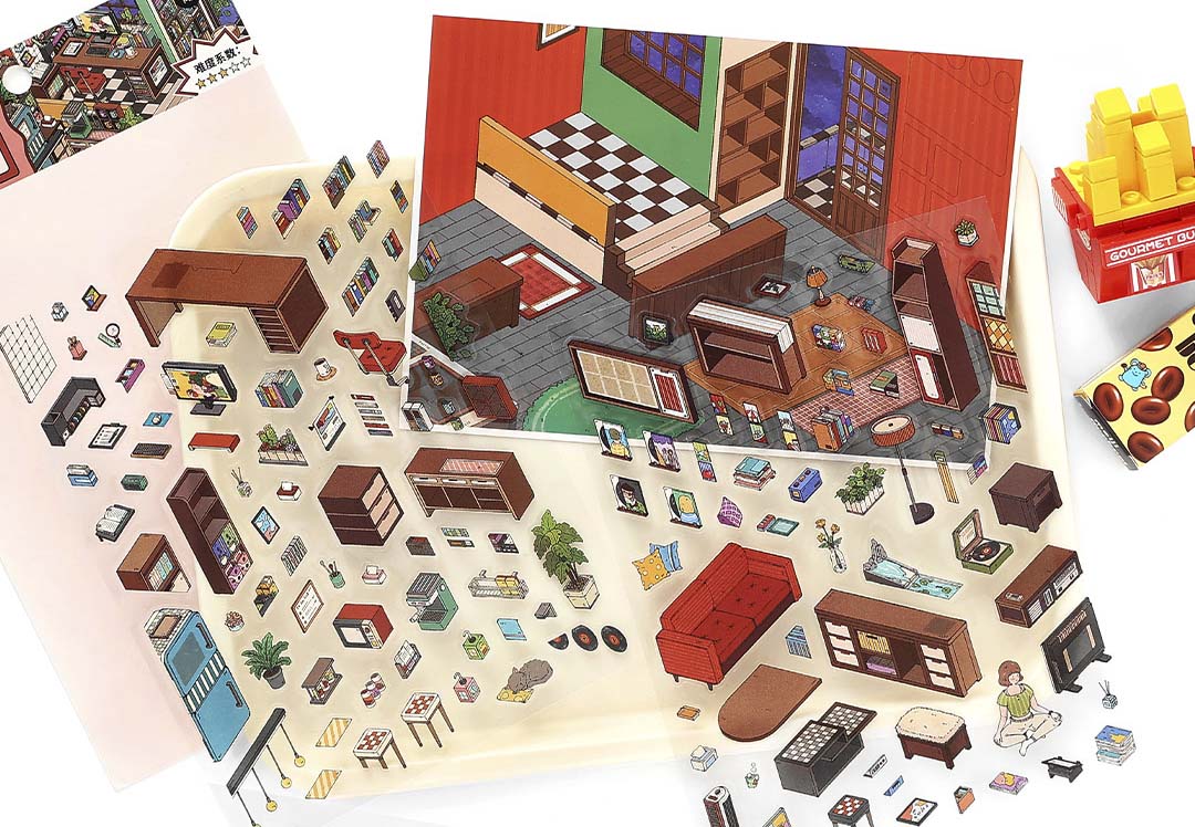 Stickers Escenario 3D My Little Room V15 J People Room