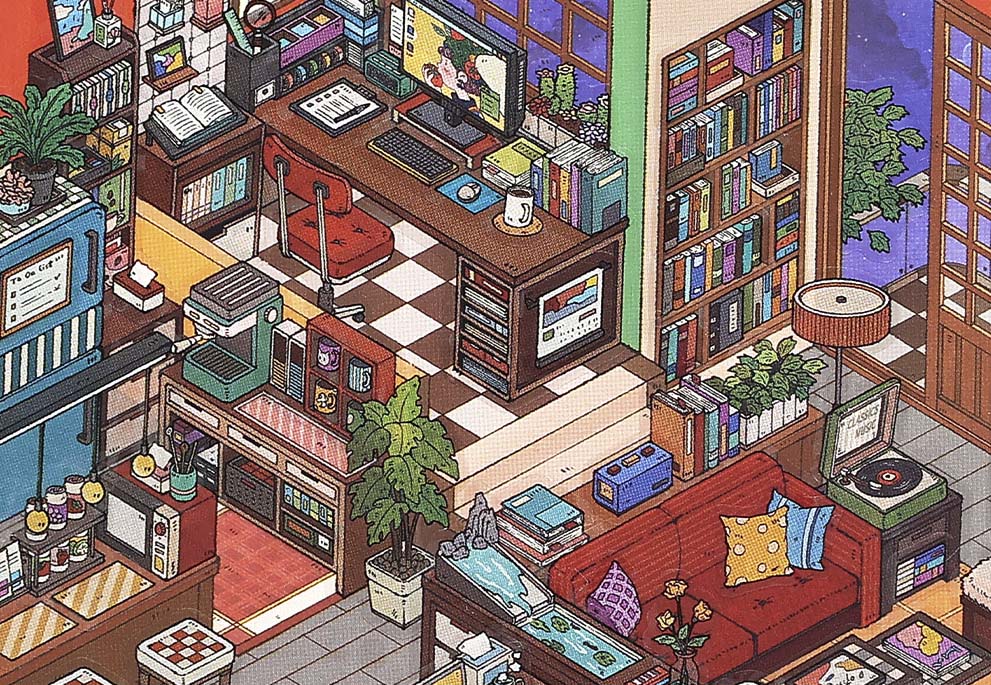 Stickers Escenario 3D My Little Room V15 J People Room