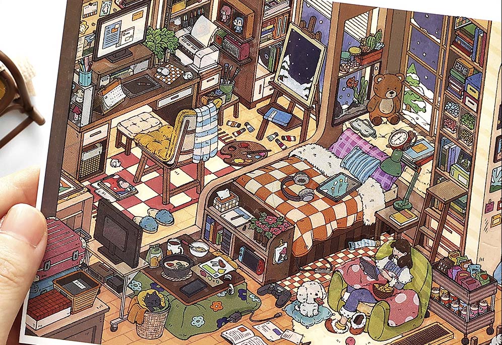 Stickers Escenario 3D My Little Room V15 P People Room