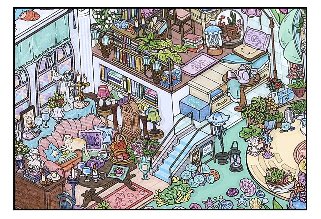 Stickers Escenario 3D My Little Room V5 Undersea Local