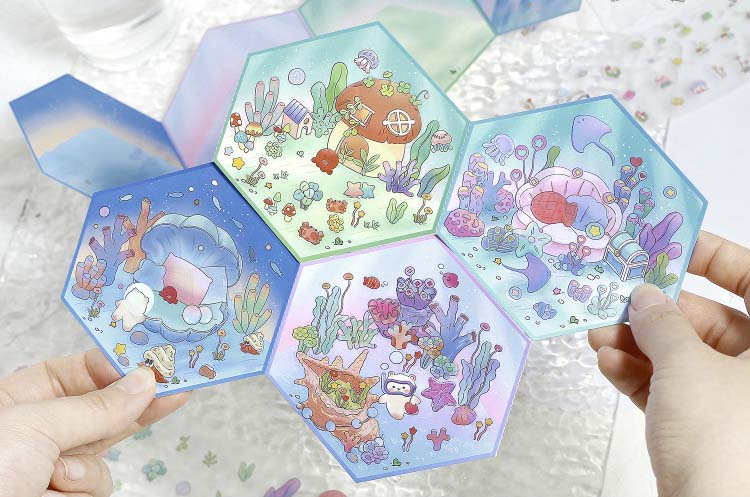 Stickers Escenario 3D My Mini World Underwater World