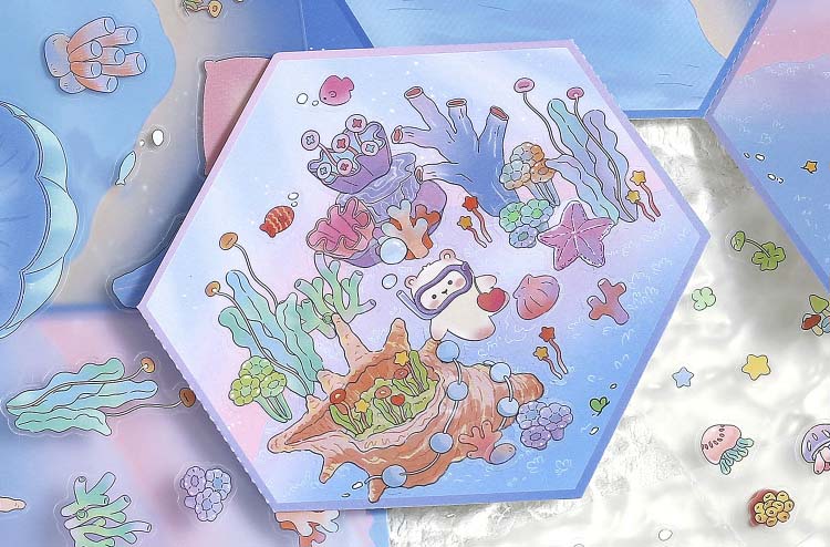 Stickers Escenario 3D My Mini World Underwater World