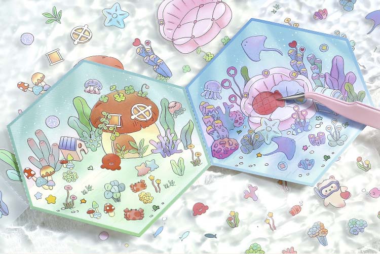 Stickers Escenario 3D My Mini World Underwater World