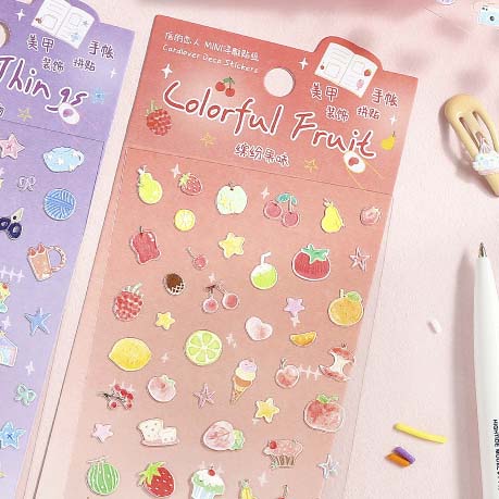 Stickers Natural Cute Friends Colorful Fruit