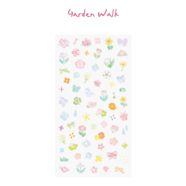 Stickers Natural Cute Friends Garden Walk