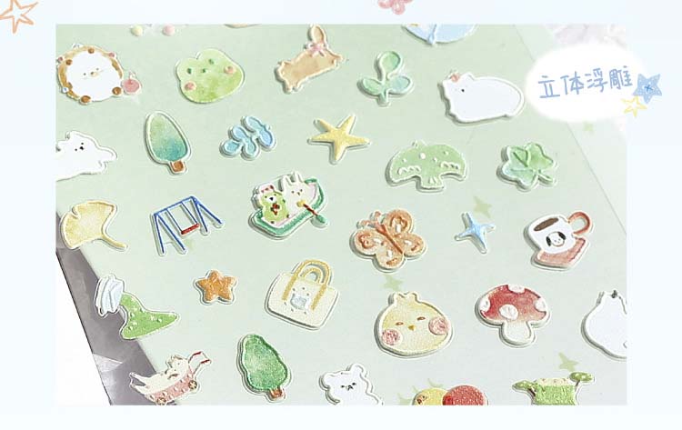 Stickers Natural Cute Friends Pet Paradise