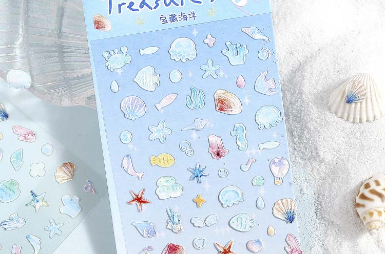 Stickers Natural Cute Friends Treasure Sea