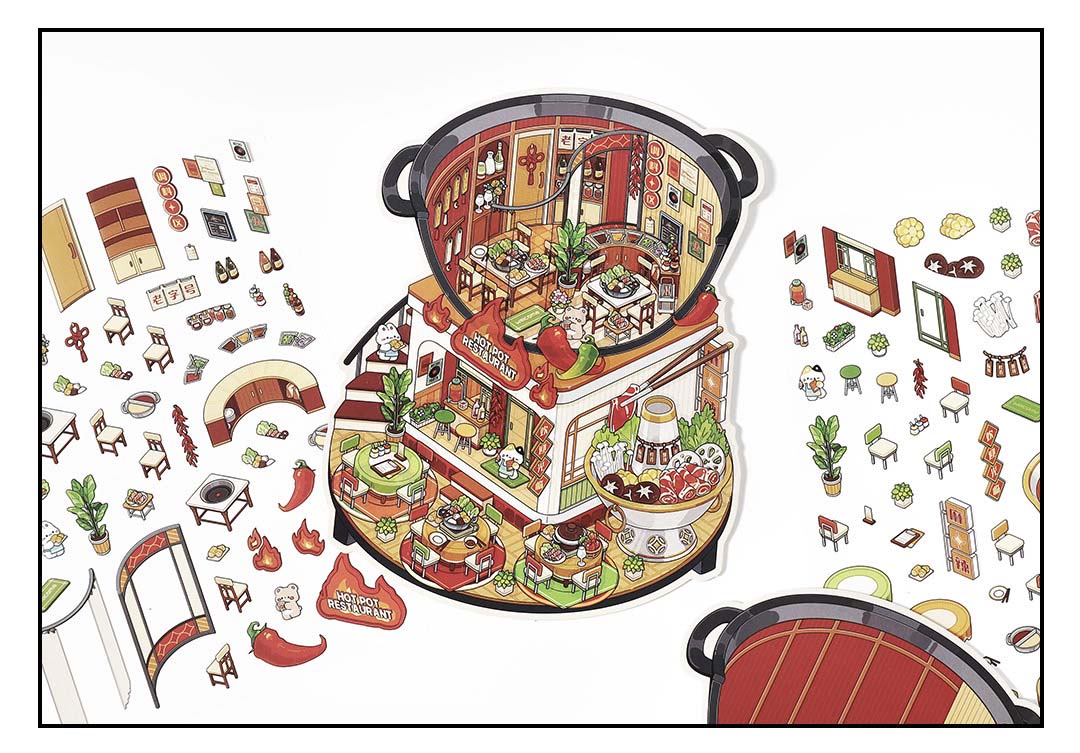 Stickers Escenario 3D Open Today V12 Hotpot