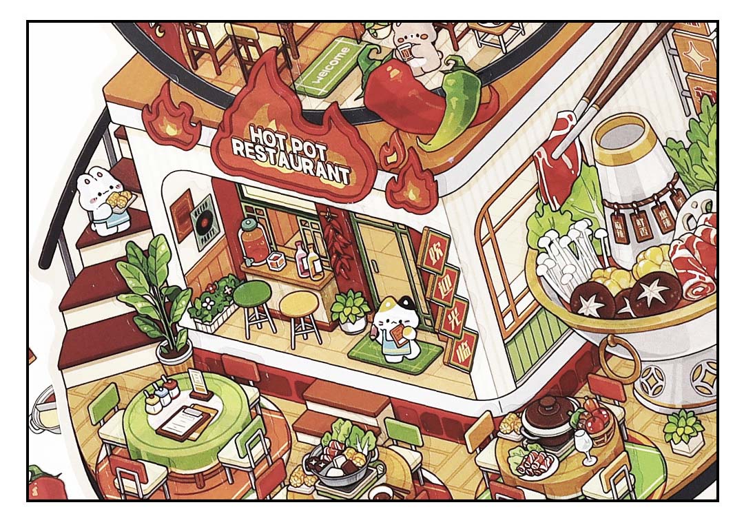 Stickers Escenario 3D Open Today V12 Hotpot