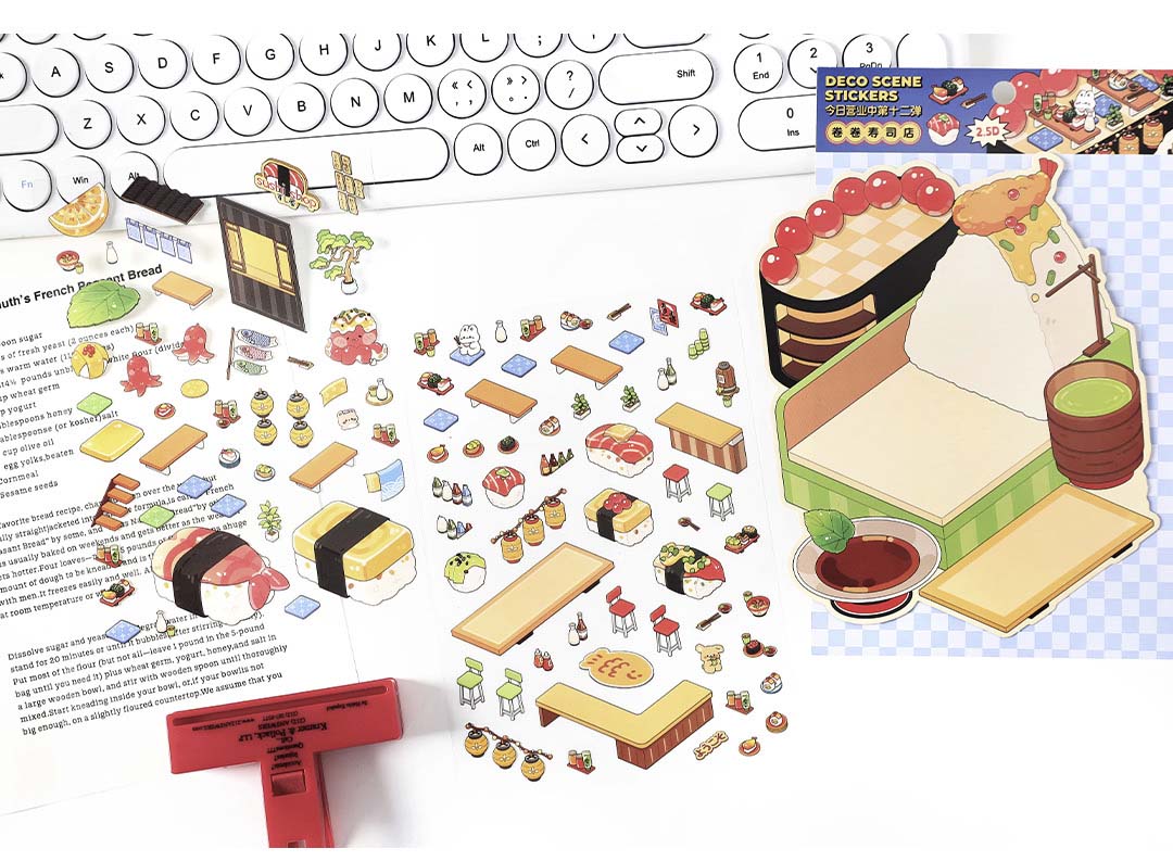 Stickers Escenario 3D Open Today V12 Sushi Bar