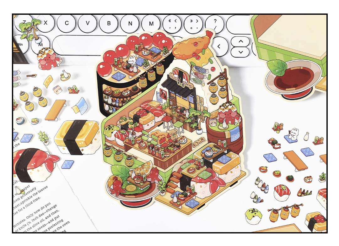 Stickers Escenario 3D Open Today V12 Sushi Bar