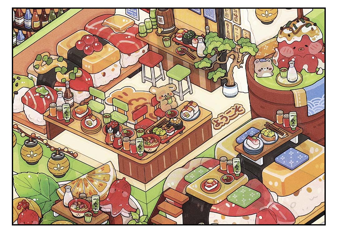 Stickers Escenario 3D Open Today V12 Sushi Bar