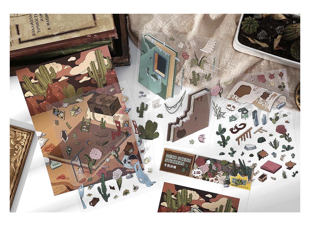 Stickers Escenario 3D Open Today V15 Rotten Desert