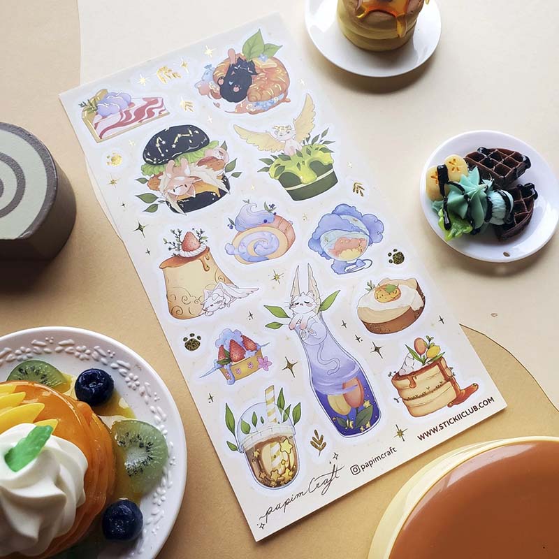 Stickers Celestial Cat Cafe