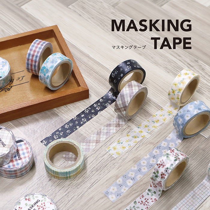 Washi Tape Pattern Check Green & Yellow