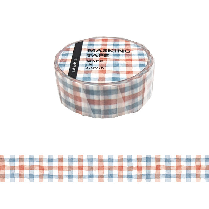Washi Tape Pattern Check Red & Blue