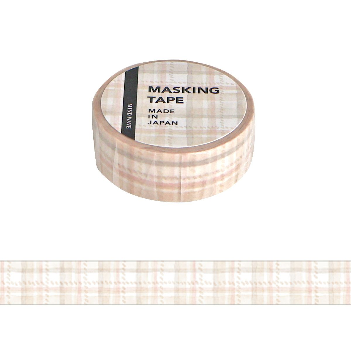 Washi Tape Pattern Check Pink Beige