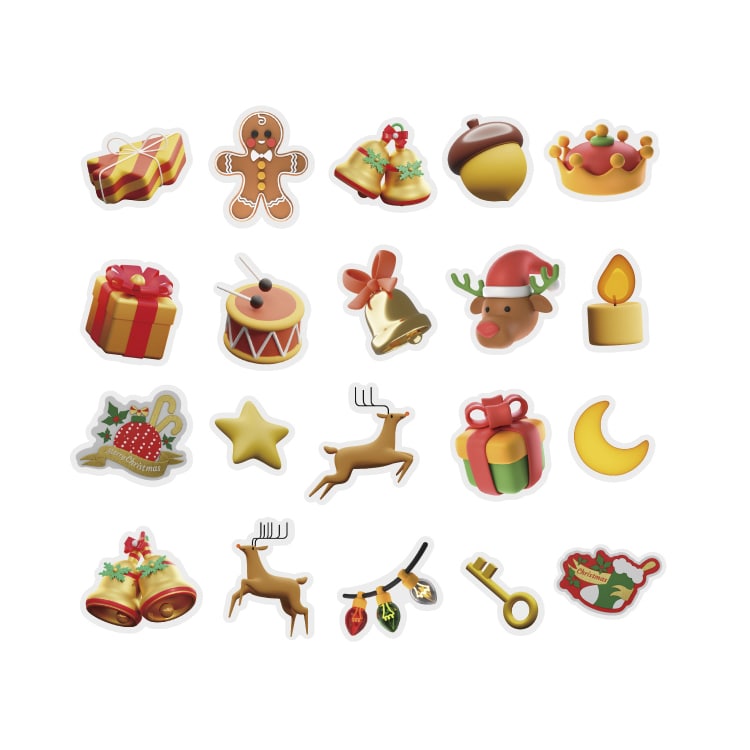 Stickers Christmas 3D A Bell Of Blessing