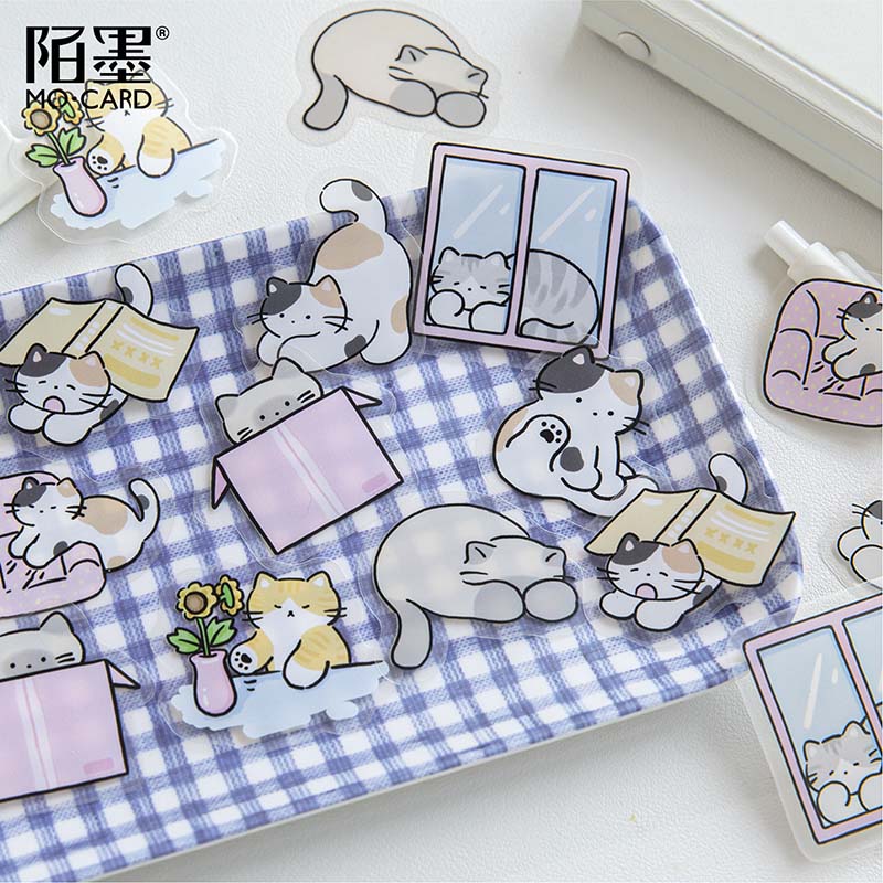 Stickers Pet Handbook Relax Kitten