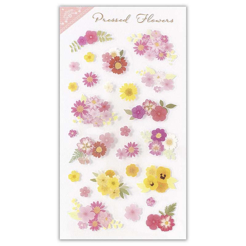 Stickers Pressed Flowers Pink
