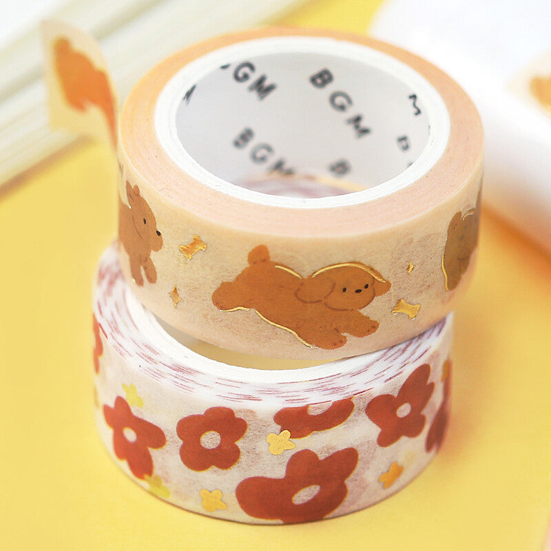 Washi Tape Foil Puppy