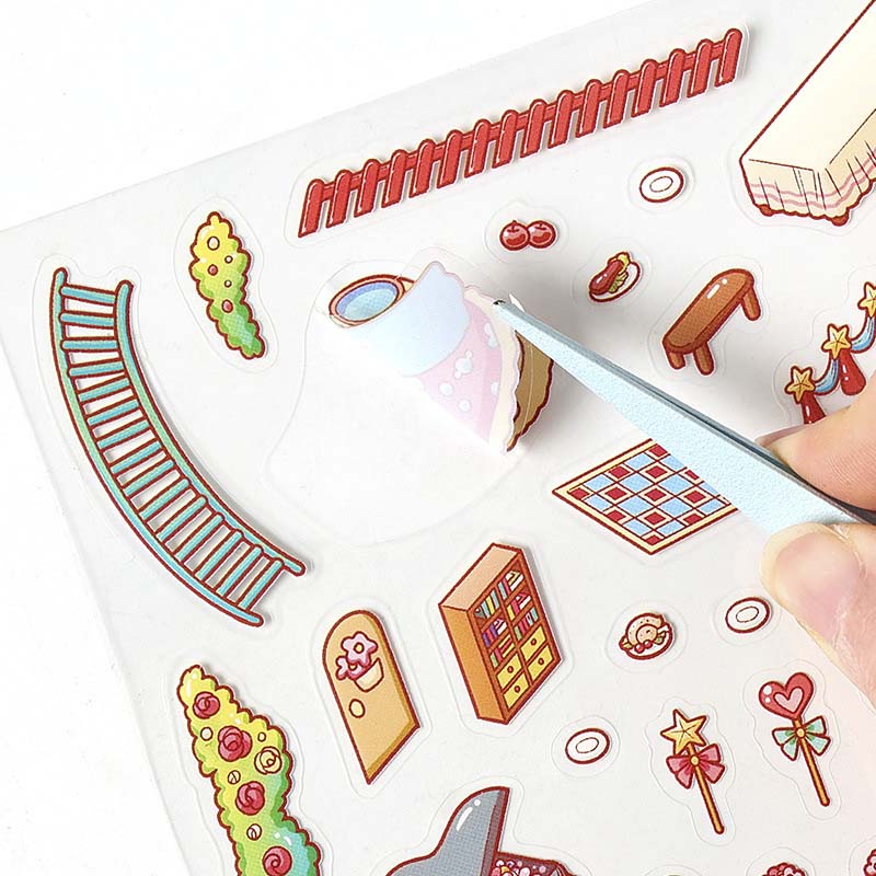 Stickers Escenario 3D Rainbow Castle Strawberry Champs