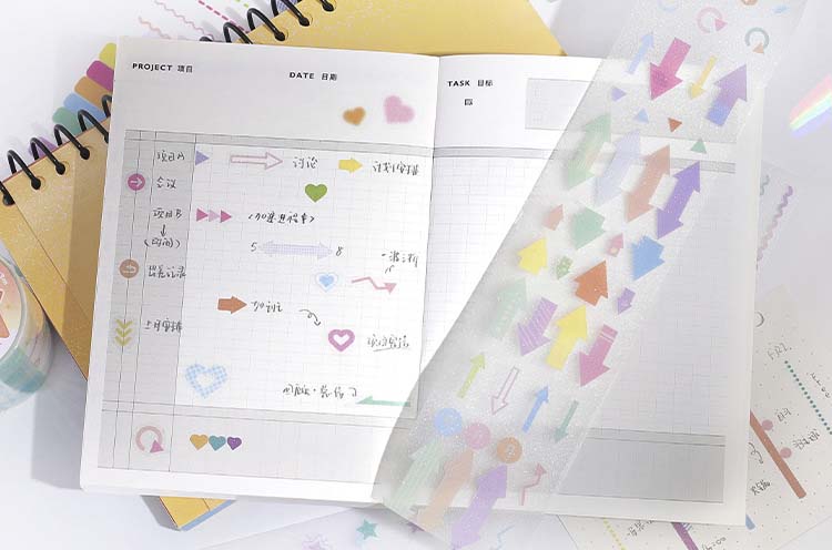 Stickers en Rollo Rainbow Graffiti Arrows