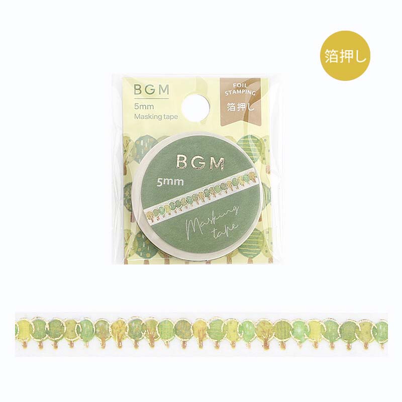 Washi Tape Slim Foil Rows Of Trees