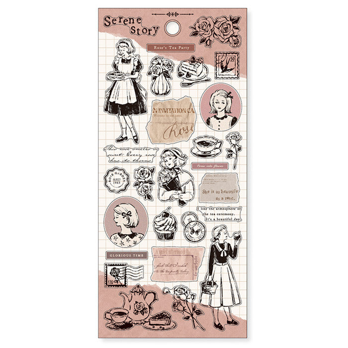 Stickers Serene Story Rose Tea Party