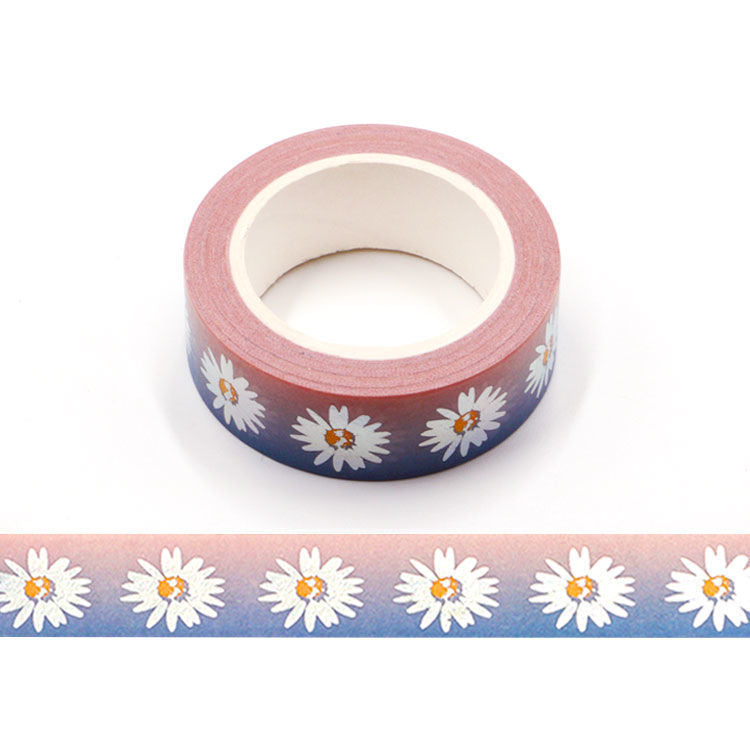Washi Tape Silver Daisy
