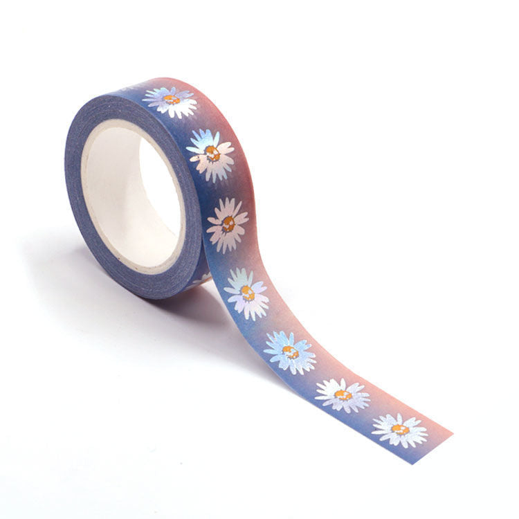 Washi Tape Silver Daisy